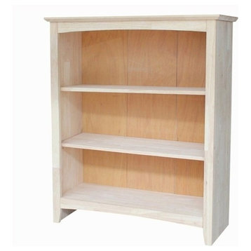 International Concepts Home Accents Unfinished 36" Shaker Wood Natural Bookcase