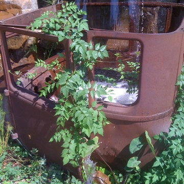 Antique Car Pondless Waterfall, Pondless Waterfalls in Edmond Oklahoma