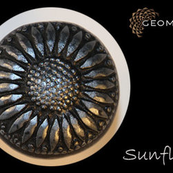 Designer Kitchen Knob (Sunflower Silver) - Home Decor