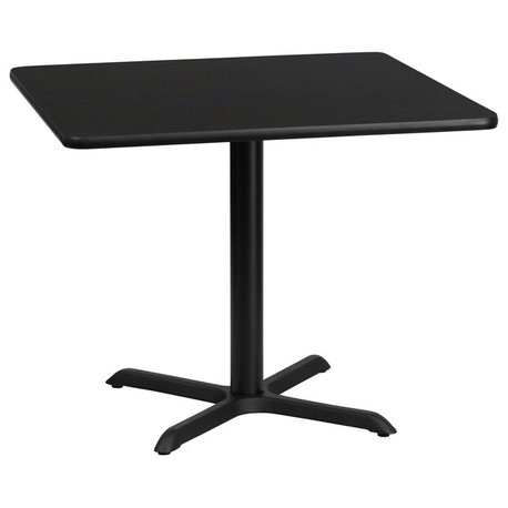 Restaurant Tables and Chairs, "Tweezy" 36'' Square Dining Table, Black