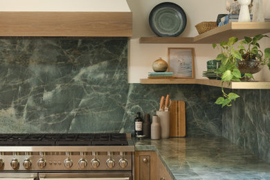 Example of a farmhouse kitchen design in Santa Barbara