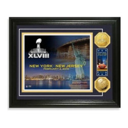 Highland Mint, The - NFL Super Bowl XLVIII Ticket and Gold Photo Mint - Picture Frames