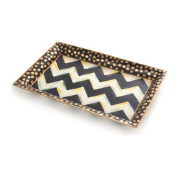 Zig Zag Tray - Small | MacKenzie-Childs - Serving Trays