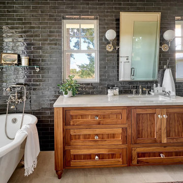 Traditional Southern Farmhouse Baths