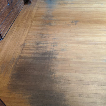 A Sand and Finish, done with a Custom Stain of a beautiful Ash Floor
