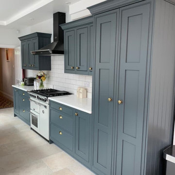 Blue (Old Navy) Burbidge with Grey (Gravel) In-frame Fridge Freezer.
