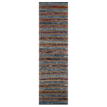 Safavieh Cape Cod Collection CAP361 Rug, Blue/Multi, 2'3"x8'
