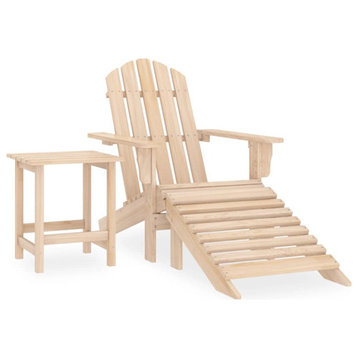 vidaXL Patio Chair Outdoor Chair Dining Chair Furniture Wooden Solid Fir Wood