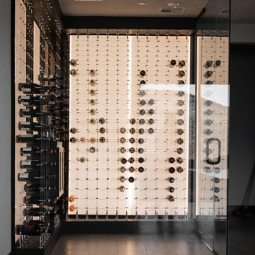 Minimalist Modern Home Wine Cellar in Miami