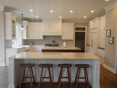 recessed lighting over kitchen island