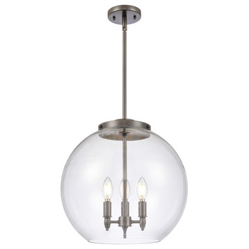 Athens Pendant, Oil Rubbed Bronze, Clear, Clear