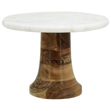 Carolyn Cake or Tiered Stand, White and Brown