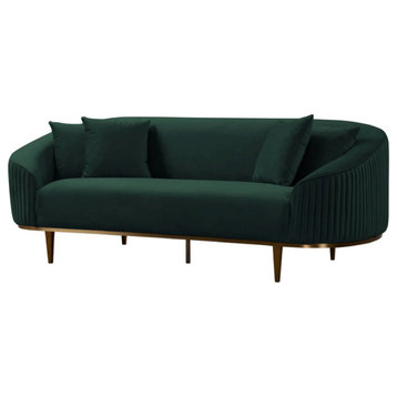 Lian Green Velvet Sofa