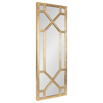 Vanderford Decorative Wall Mirror, Gold 18x47