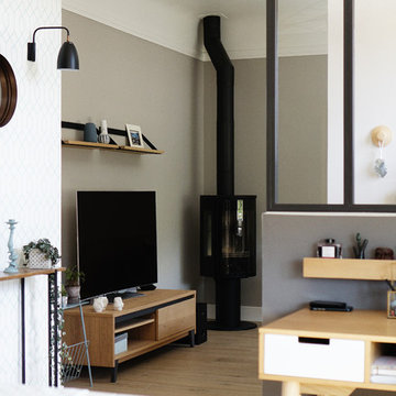 Rénovation de l'entrée, cuisine et séjour d'une maison indivisduelle