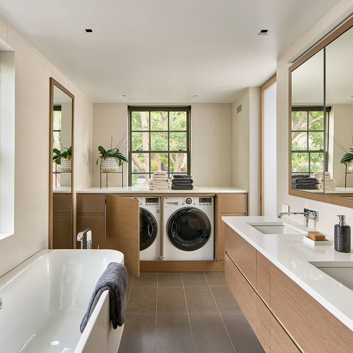 75 Beautiful Bathroom with a Laundry Ideas & Designs - February 2026 ...