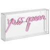 Yass Queen 11.8" Contemporary Glam Acrylic Box USB Operated LED Neon Light, Pink