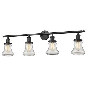 Innovations 4-Light Bellmont Bathroom Fixture, Oiled Rubbed Bronze/Clear Glass