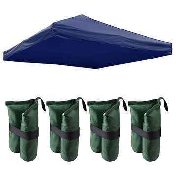Yescom 10x10 Ft Outdoor Event Pop Up Canopy Tent Top  with 4 Pack Sand Bag