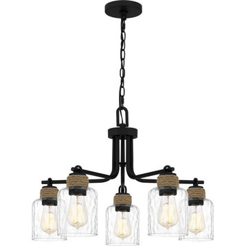 5 Light Chandelier In Transitional Style-17.75 Inches Tall and 25.5 Inches Wide
