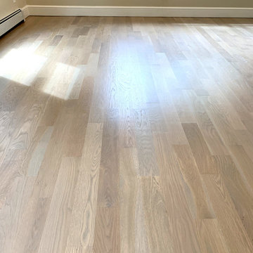 EAST QUOGUE: 4" SELECT WHITE OAK INSTALLED & FINISHED WITH CUSTOM GRAY STAIN