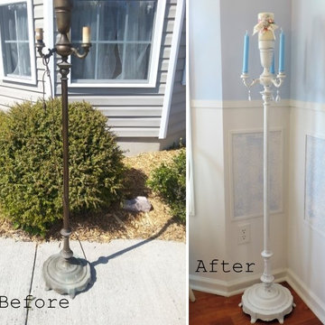 DIY Vintage Torchiere Lamp Candelabra