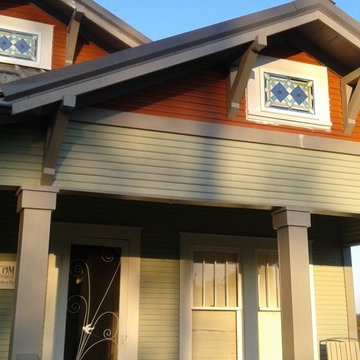 Professionally installed stained glass panels