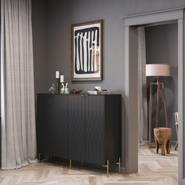 Charcoal black Eva sideboard