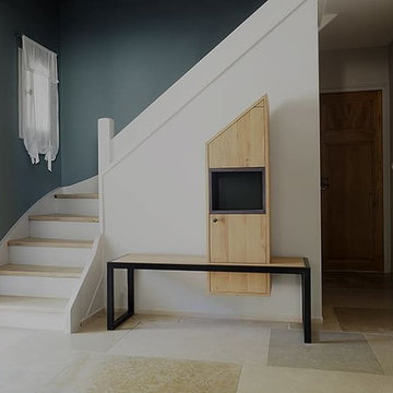 ASSISE & RANGEMENT : CONCEPTION SUR MESURE D'UN BANC D'ENTREE
