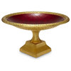 Julia Knight Florentine 12" Pedestal Bowl Gold Pomegranate