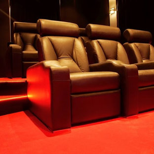 Example of a trendy home theater design in Angers