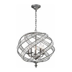 Renaissance 5 Light Chandelier, Weathered Zinc