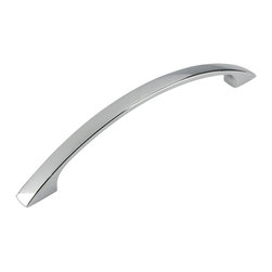 Cosmas - Contemporary Polished Chrome 5&rdquo; CTC (128mm) Drawer Pull [5-PACK] - Cabinet And Drawer Handle Pulls