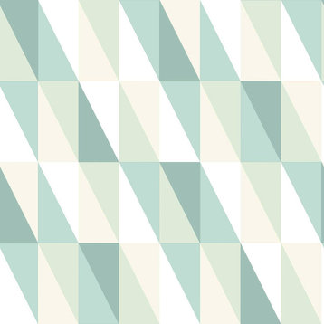 Inez Teal Geometric Wallpaper, Bolt