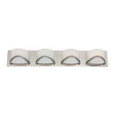 Bathroom Vanity 4 Light With Satin Nickel Tone Finish G9 Bulbs 30 inch 300 Watt