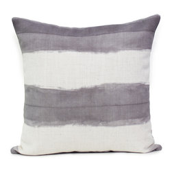 Shibori Cushion Stripe Silver - Decorative Cushions