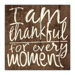 DDCG - I Am Thankful Canvas Wall Art, 20"x1.25"x20" - Prints And Posters
