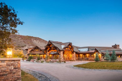 Inspiration for a rustic exterior home remodel in Other