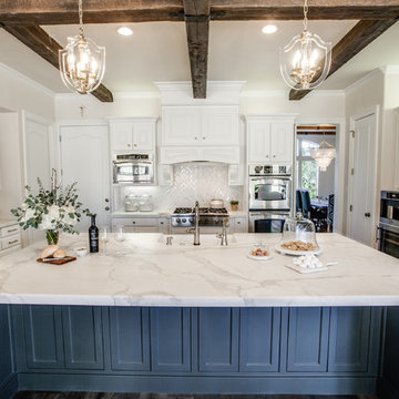 Calacatta Gold Borghini Extra and Statuario Marble Kitchen and Master Bathroom
