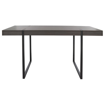 Safavieh Cael Dining Table, Charcoal/Black