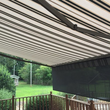 Retractable Awning Creates Shade on a Sunny Deck