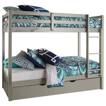Hillsdale Caspian Twin Over Twin Bunk Bed With Trundle