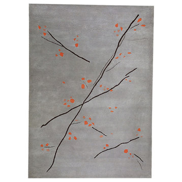 Inari Rug, Gray Orange, 5'6"x7'10"