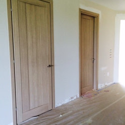 Modern Swing Door in Light Oak Finish - Interior Doors