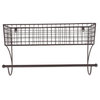 DII 5.5" Modern Style 100 Percent Iron Large Towel Rack in Rustic Bronze Finish