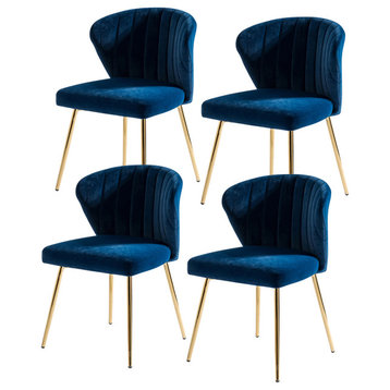 Milia Dining Chair Set of 4, Navy