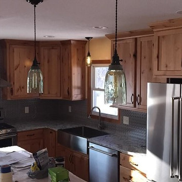 Natural Wood Knotty Alder Cabinets