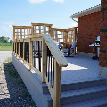 Cedar and Composite Deck with Trellis