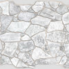 White Grey Stone 3D Wall Panels, Set of 5, Covers 33.5 Sq Ft