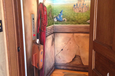 Inspiration for a mid-sized eclectic staircase remodel in Other